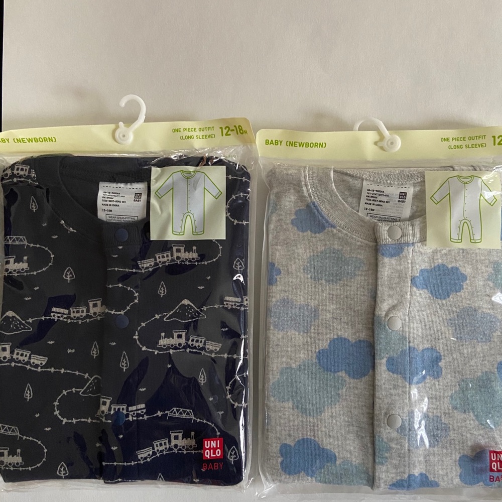 2 for 1 Brand new Uniqlo baby Pajamas long sleeve